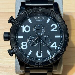 Nixon The 51-30 Chrono "Simplify" Black Chronograph Men's Analog Watch RUNNING